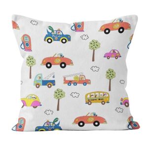 Pamut Párnahuzat 40x40 cm - Járművek (Rendőr, Tűzoltó) 137920309 - Dekoráció
