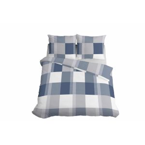 Mikroszálas ágynemű 220x200 láda kék szürke 5038 A 65 világos 137920411 - Ágynemű - ifjúsági és felnőtt