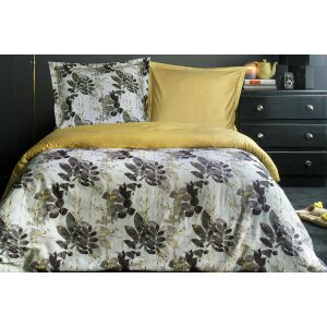 Szatén ágynemű 160x200 Olivia dobozban szürke mustár kétoldalas Luxury Premium 137920679 - Ágynemű - ifjúsági és felnőtt