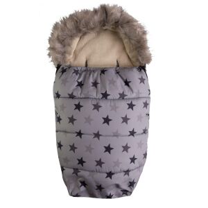 Vénusz babakocsi hálózsák + lábtartó acél grafit csillagokból TB0308_06