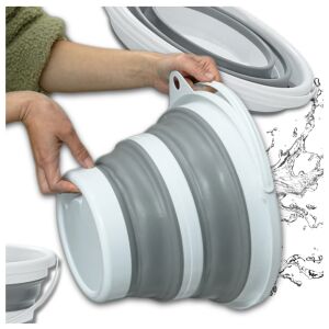 Összecsukható Szilikon Vödör - 10 Literes, Helytakarékos