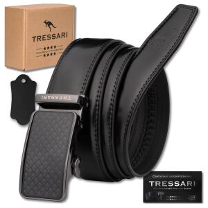 Férfi automata bőr öv fekete 125 cm 137922761 - Tressari