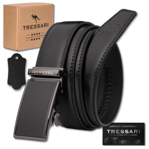 Férfi fekete automata öv 125 cm-es bőr TRESSARI 137922797 - Tressari