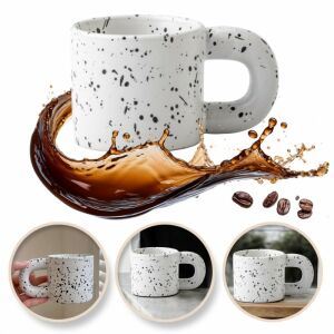 Kerámia, pöttyös bögre fogantyúval 300 ml Matt CUP19