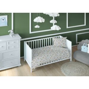 Pamut ágynemű 160x200 méhek szürke sárga gyerekágynemű cipzárral 3689 D KARO Dreamland