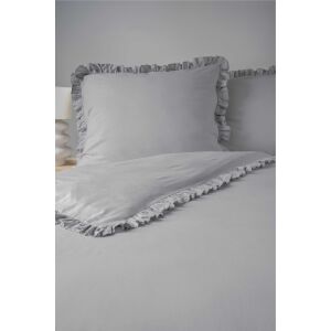 Pure Collection - Pamut Ágynemű 160x200 Világosszürke fodros 137923874 - Ágynemű - ifjúsági és felnőtt