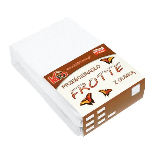 Frottír lepedő gumival 60x120 fehér 001 vastag 200g/m2 KARO 137925938