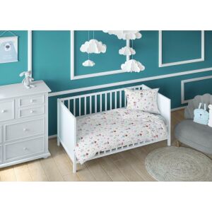 Pamut ágynemű 140x200 balerina fehér színű gyerek ágynemű cipzárral 3546 B KARO Dreamland