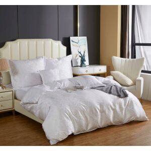 Szatén ágynemű hímzéssel 160x200 fehér AT006 137926772 - Ágynemű - ifjúsági és felnőtt