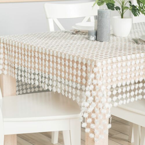 Guipure terítő Lumina, szín világosszürke 007 lurexszel, méret 140x240cm 061789/KSP/007/140240/1