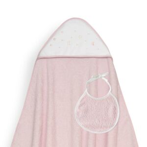 Fürdőköpeny 100x100 Esrellas rózsaszín kapucnis törölköző + előke 137927315 - Interbaby