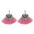 Rózsaszín rojtos fülbevaló K867R 145180374