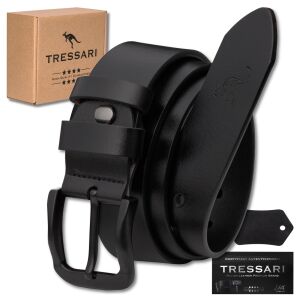 TRESSARI Férfi Bőröv - Fekete, 115 cm