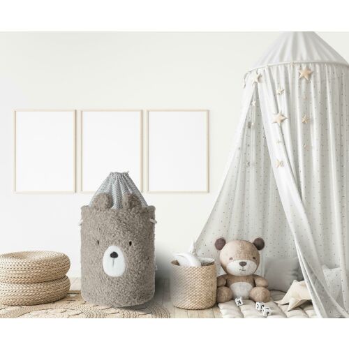 Gyermek játékkosár 35x45 Mackó bézs 137929047