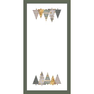 Karácsonyi asztali futószalag 50x100 Pasztell karácsonyfák tarka PBN271/KSP/C09/050100/1