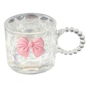 Glasbecher, mit rosa Schleife, 260 ml, eCarla, SZK80 137929459 - Ecarla