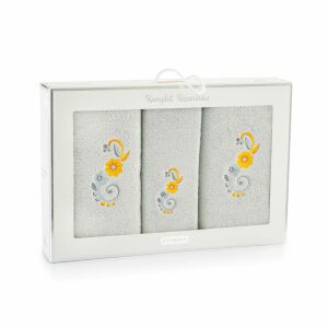 Törülközőkészlet 3 db-os dobozban. Margo gipszszürke világos 8462/69330 Zwoltex 137931007 - Zwoltex