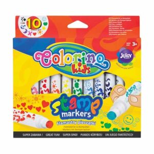 Colorino Kids Set 10 markere cu ștampilă pentru copii de la 3 ani - Pixuri