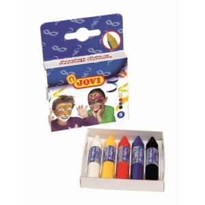 Jovi Arcfesték kréta, vegyes színek, 5 darabos készlet - Arcfesték