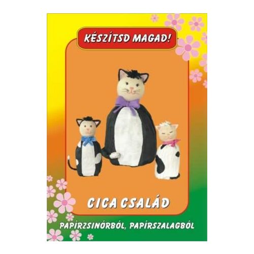 Kézműves Cicacsalád Csomag - Készíts Saját Papírzsinór és Szalag Macskákat