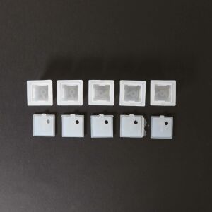 Professzionális szilikon öntőforma, átlátszó, dobókocka, 5 db/csomag