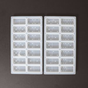 Professzionális szilikon öntőforma, átlátszó, domino 20,5 x 11,2 x 1,3 cm