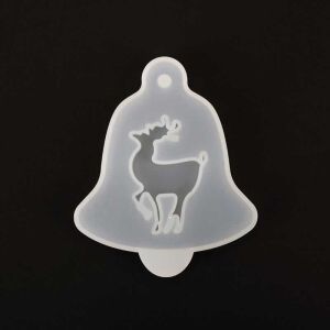 Professzionális szilikon öntőforma, átlátszó, karácsonyi dísz – harang 9,8 x 8,2