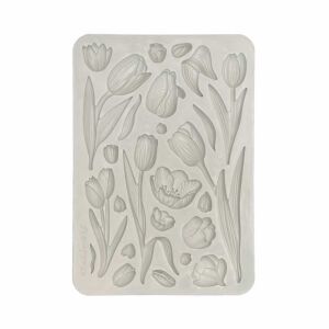 Art of Travelling A5 szilikon öntőforma tulipán mintával kézműveskedéshez - Stamperia