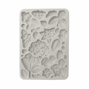 Hidden Grove A5 szilikon öntőforma eper és virág mintákkal sütéshez és kézműveskedéshez - Stamperia
