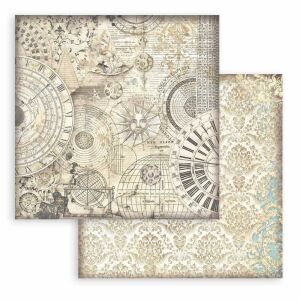 Scrapbook kétoldalas papír - Sir Vagabond in Fantasy World ochre pattern