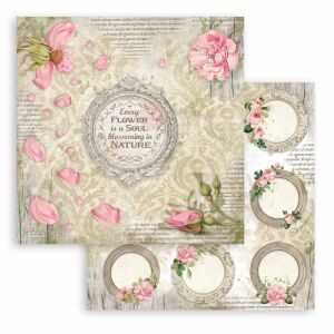 Scrapbook papír kétoldalas - Romantic Garden House girland