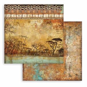 Scrapbook papír kétoldalas - Szavanna fa