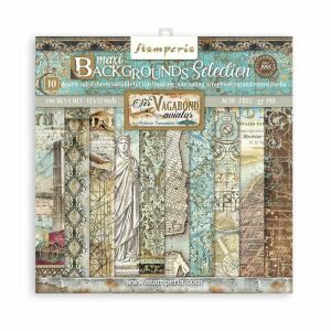 Stamperia Sir Vagabond Aviator Scrapbook Papír Tömb, 30,5x30,5 cm, 10 lap, kétoldalas, kártyakészítéshez, naplóíráshoz, scrapbookhoz és vegyes médiához - Stamperia