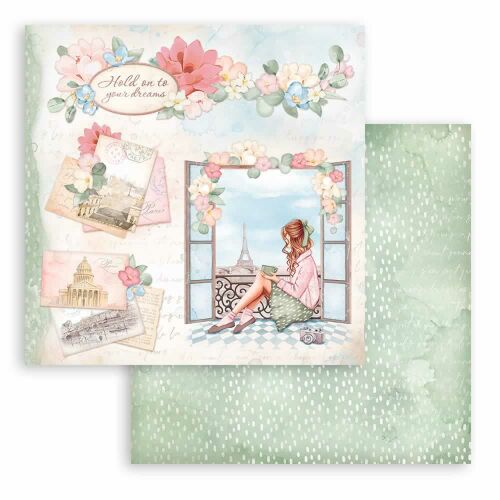 Create Happiness Oh lá lá window scrapbook papír, kétoldalas 190 gsm karton kézműveskedéshez és naplóíráshoz - Dekorkarton