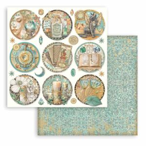 Scrapbooking kétoldalas papír - Fortune rounds