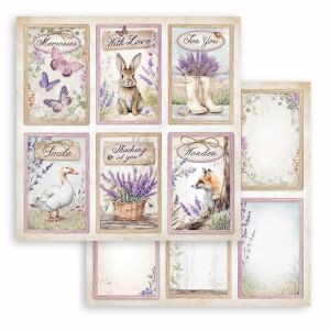 Scrapbooking kétoldalas papír - Lavender 6 cards