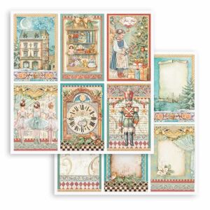 Scrapbooking kétoldalas papír - The Nutcracker 6 cards 137933125 - Stamperia