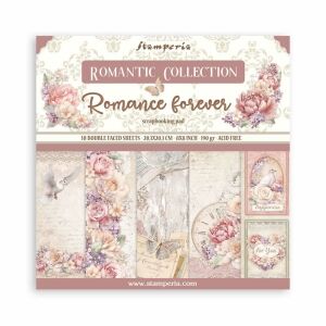 Scrapbooking kis tömb 10 lap cm 20,3X20,3 (8"X8") - Romance Forever