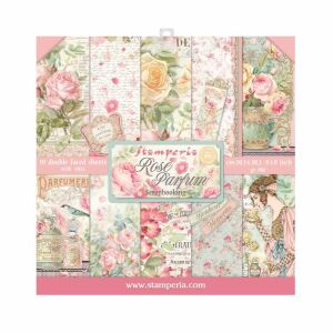 Scrapbooking kis tömb 10 lap cm 20,3X20,3 (8"X8") - Rose Parfum