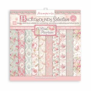 Scrapbooking kis tömb 10 lap cm 20,3X20,3 (8"X8") Backgrounds Selection - Rose P