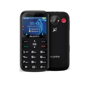 Telefon komórkowy Allview D2 Senior, widok z przodu i z tyłu z przyciskiem SOS - Telefon komórkowy