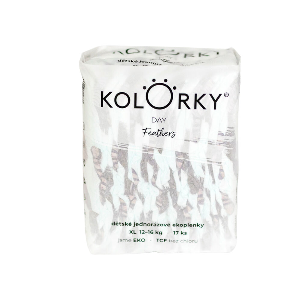 E-shop KOLORKY DAY Jednorazové ekologické plienky, veľkosť XL (12-16 kg)...