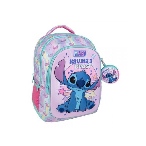 Must Team Stitch Having a Blast hátizsák lányoknak, 3 rekesszel