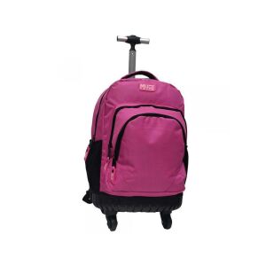 Must Team Pink 3 rekeszes gurulós iskolatáska, elölnézet - Luna