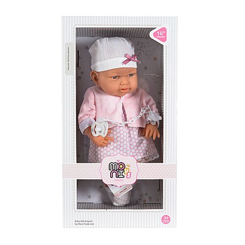 Moni Toys BABA 41cm baba ruhában és sapkában, csomagolva