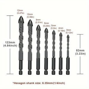 Lándzsafejű Kerámiafúró 7db 3-12mm 137950592 - Fúrószár