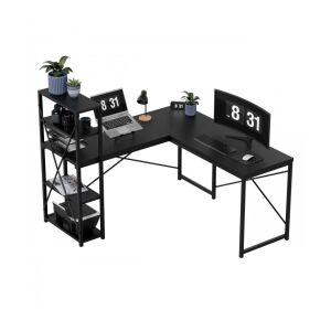 Leader 5.9 Sarok Íróasztal Polcokkal - Fekete, 145 cm 137957109 - Mark Adler