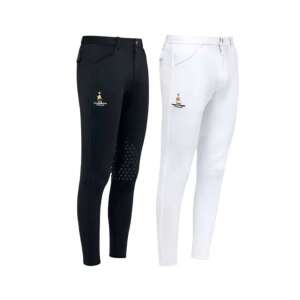 Cavalleria Toscana CT x FISE férfi lovaglónadrág, fekete és fehér - Lovaglónadrág