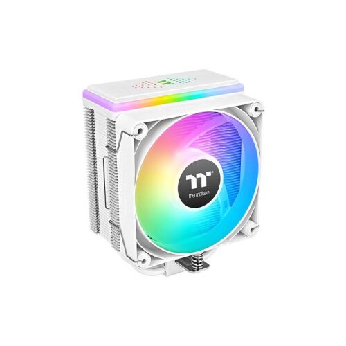 Thermaltake ASTRIA 400 ARGB CPU hűtő, fehér, ferde nézet - PC hűtőrendszer kiegészítő