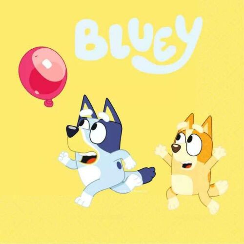 Nickelodeon Bluey papírszalvéta Bluey és Bingo karakterekkel, ideális gyerekpartikra - Nickelodeon